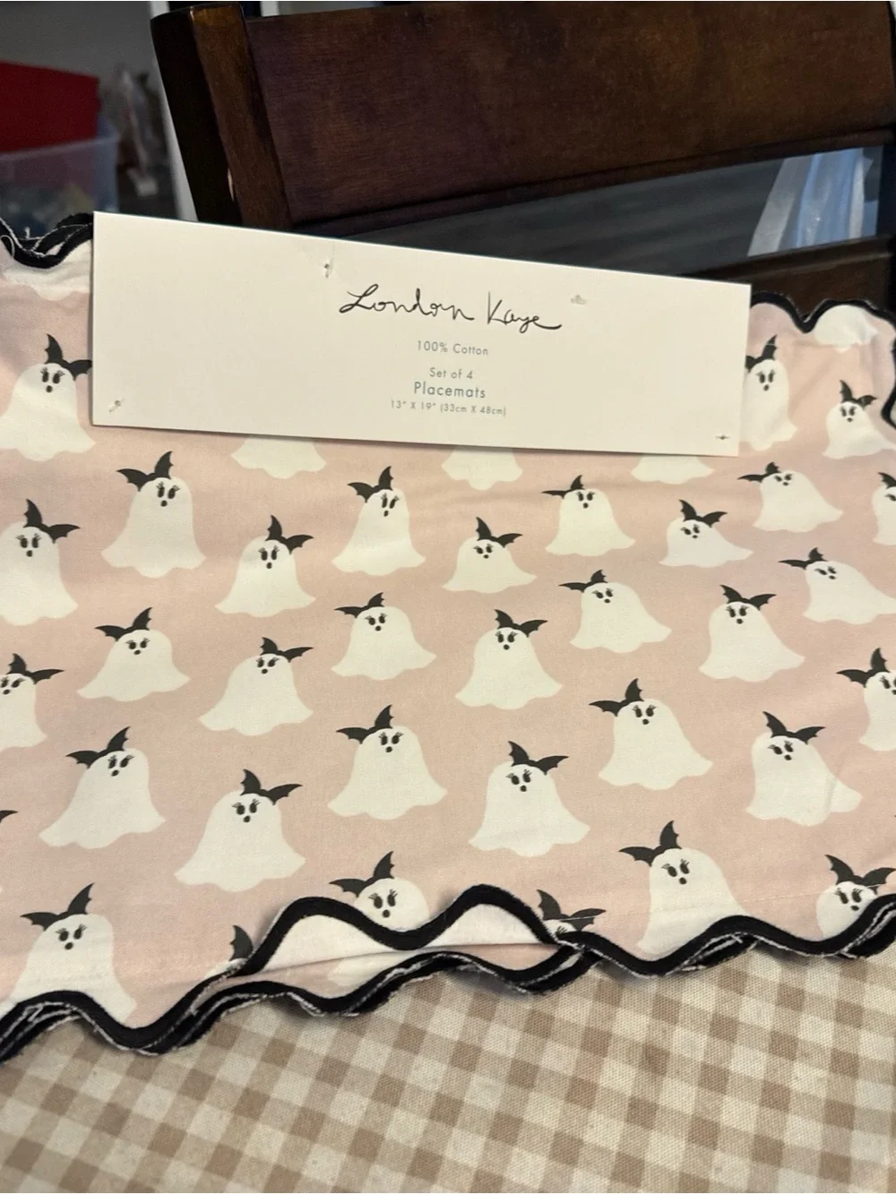 London Kaye Pink Ghost Placemat Set of 4